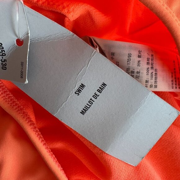 NWT Hollister Pineapple Neon Orange Gold Padded Swimsuit Womens Medium - Picture 5 of 9